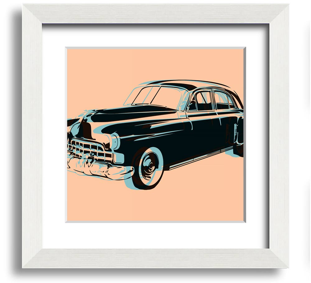 American Classic 2 Square Framed Print in various frame colours, showcasing a modern design, ready to hang.