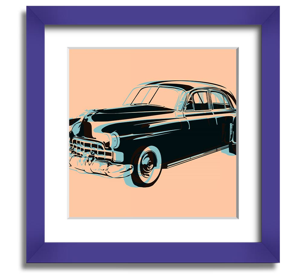 American Classic 2 Square Framed Print in various frame colours, showcasing a modern design, ready to hang.