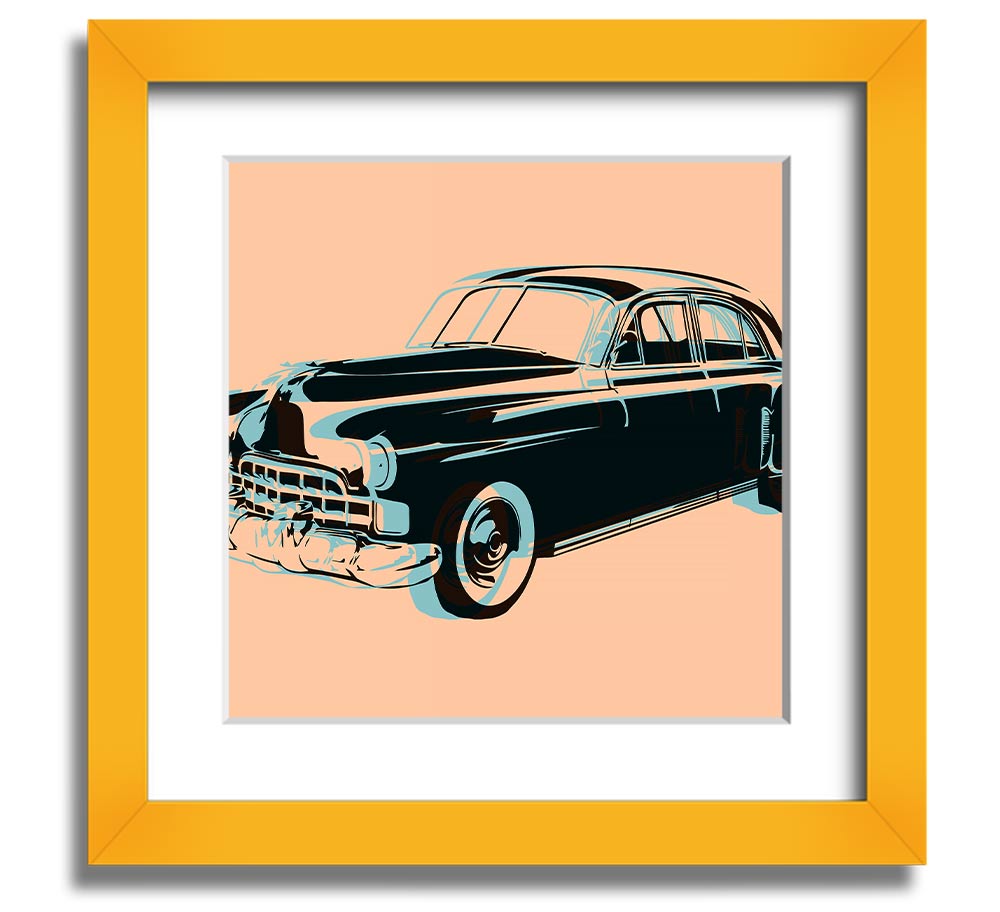 American Classic 2 Square Framed Print in various frame colours, showcasing a modern design, ready to hang.