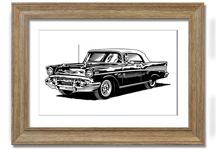 American Classic 3 framed print showcasing elegant design and multiple frame color options, handmade in the UK.