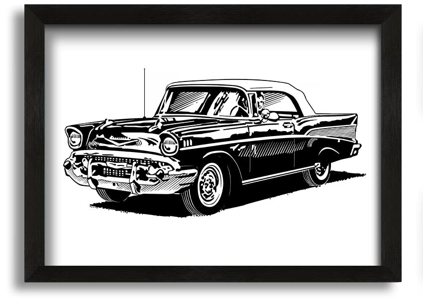 American Classic 3 framed print showcasing elegant design and multiple frame color options, handmade in the UK.