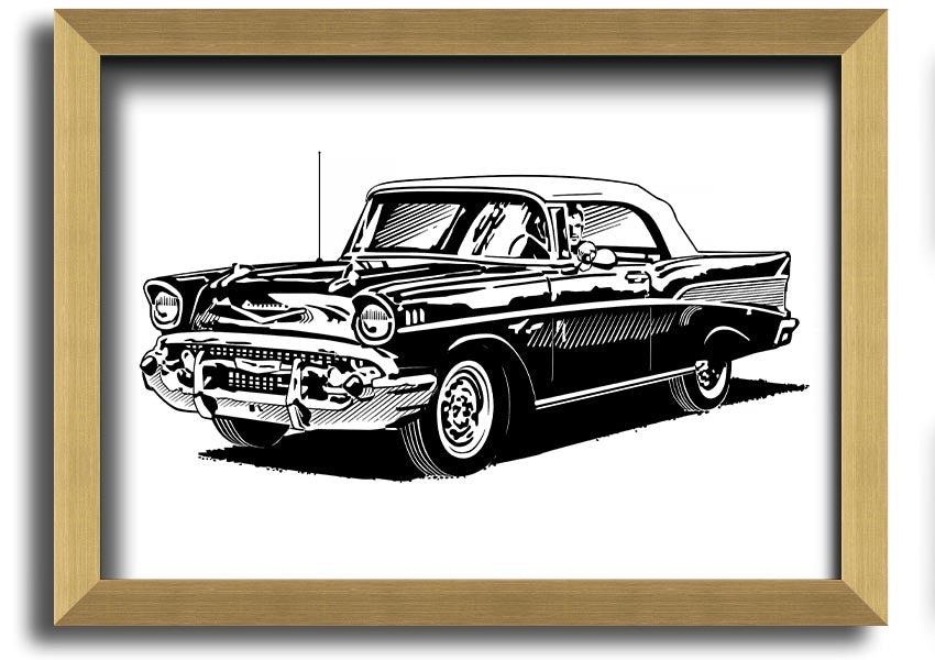 American Classic 3 framed print showcasing elegant design and multiple frame color options, handmade in the UK.