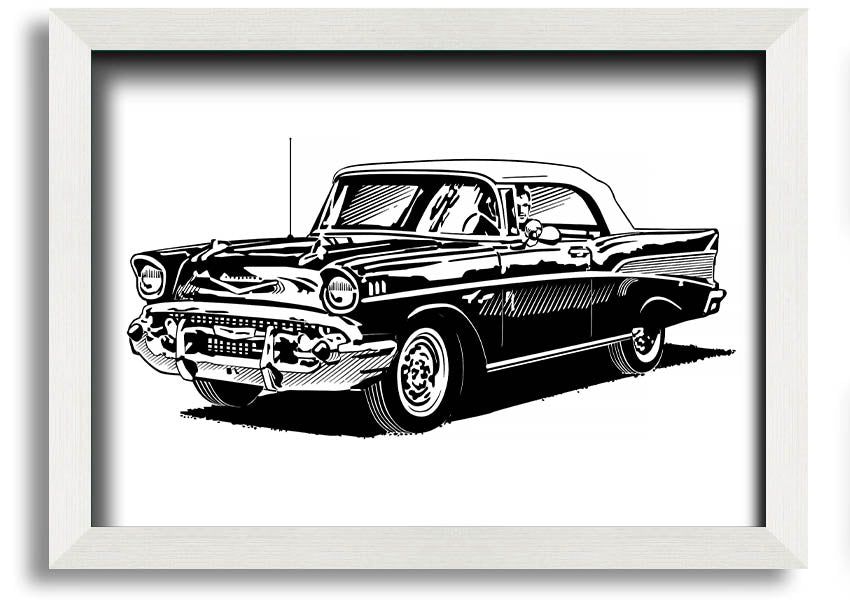 American Classic 3 framed print showcasing elegant design and multiple frame color options, handmade in the UK.