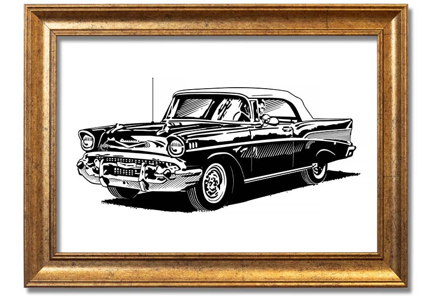 American Classic 3 framed print showcasing elegant design and multiple frame color options, handmade in the UK.