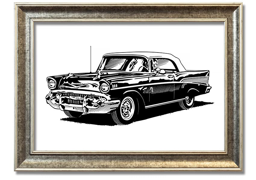 American Classic 3 framed print showcasing elegant design and multiple frame color options, handmade in the UK.