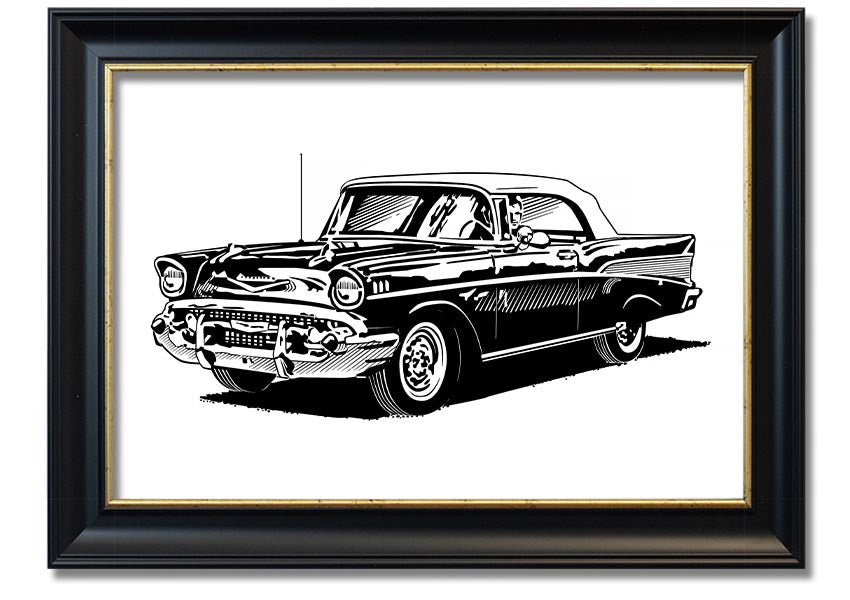 American Classic 3 framed print showcasing elegant design and multiple frame color options, handmade in the UK.