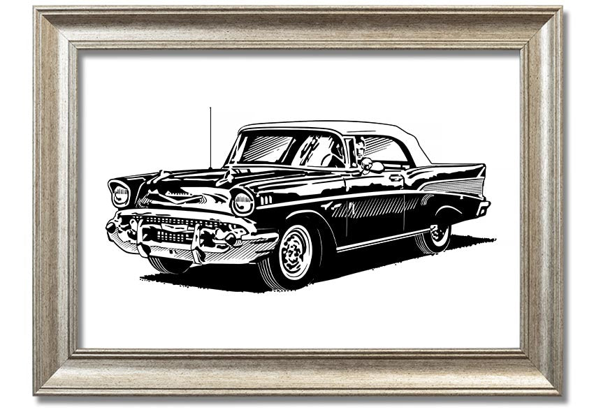 American Classic 3 framed print showcasing elegant design and multiple frame color options, handmade in the UK.