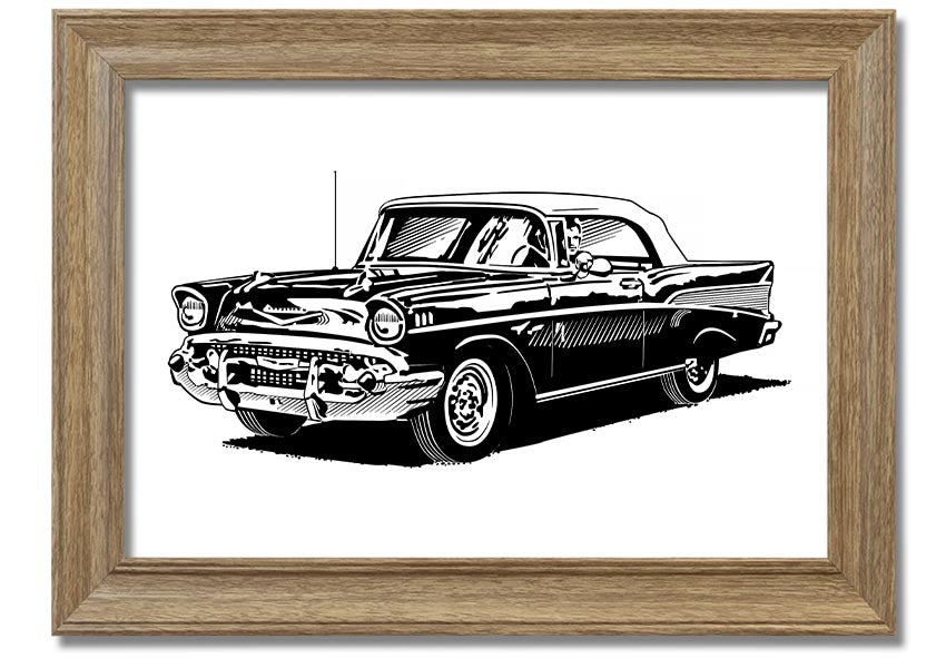 American Classic 3 framed print showcasing elegant design and multiple frame color options, handmade in the UK.