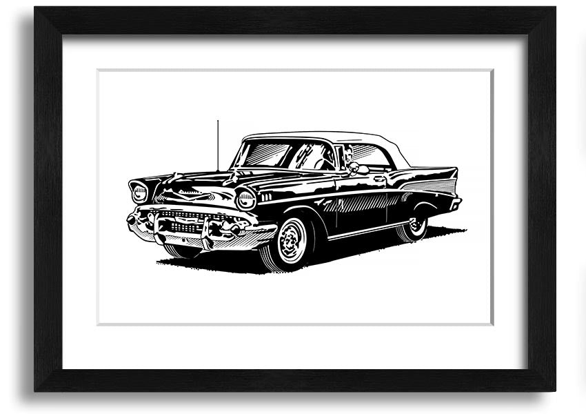 American Classic 3 framed print showcasing elegant design and multiple frame color options, handmade in the UK.