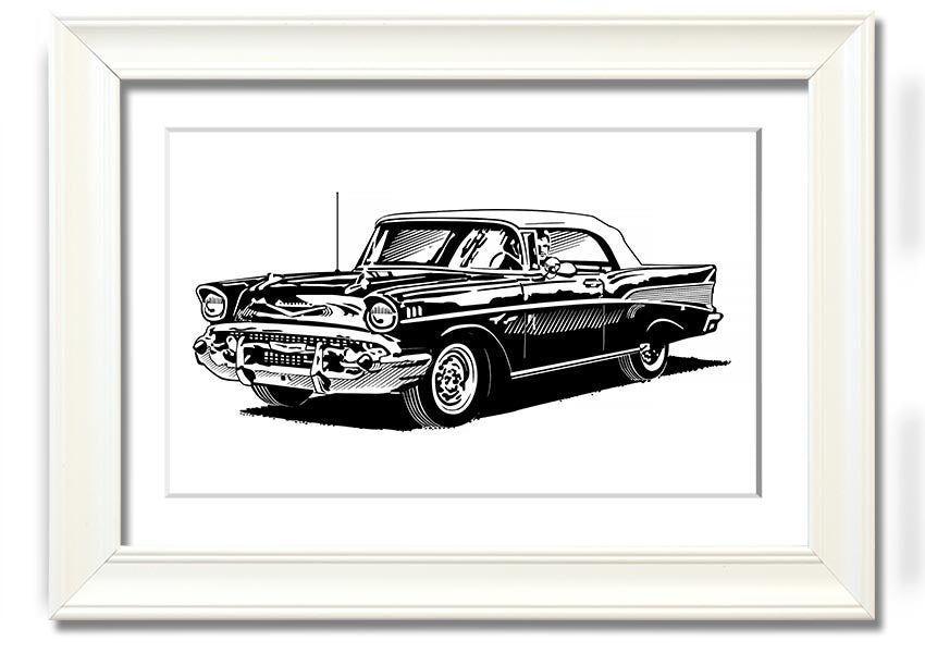 American Classic 3 framed print showcasing elegant design and multiple frame color options, handmade in the UK.