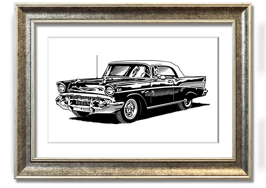 American Classic 3 framed print showcasing elegant design and multiple frame color options, handmade in the UK.