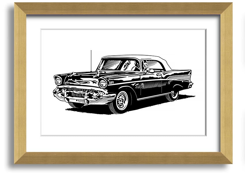 American Classic 3 framed print showcasing elegant design and multiple frame color options, handmade in the UK.