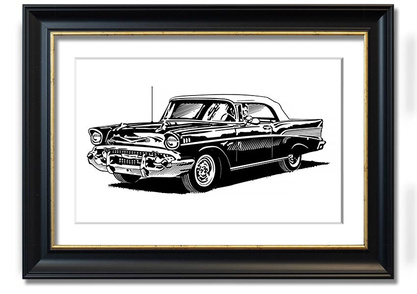 American Classic 3 framed print showcasing elegant design and multiple frame color options, handmade in the UK.