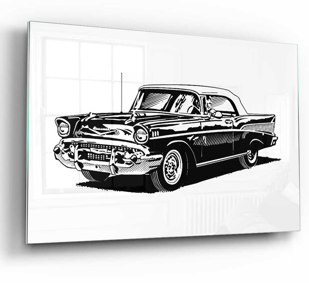 American Classic 3 glass print featuring modern design and vibrant colors, perfect for home decor.