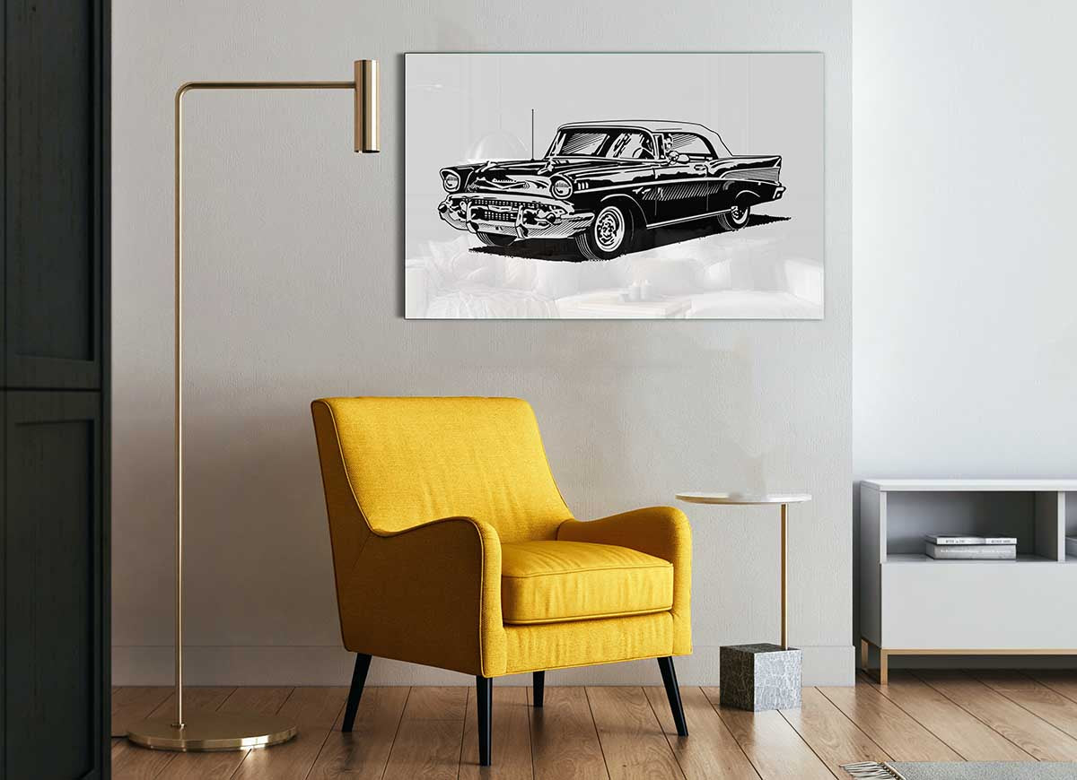 American Classic 3 glass print featuring modern design and vibrant colors, perfect for home decor.