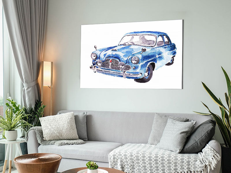 American Classic 4 art piece printed on brushed aluminium dibond, showcasing a modern design with a sleek finish.