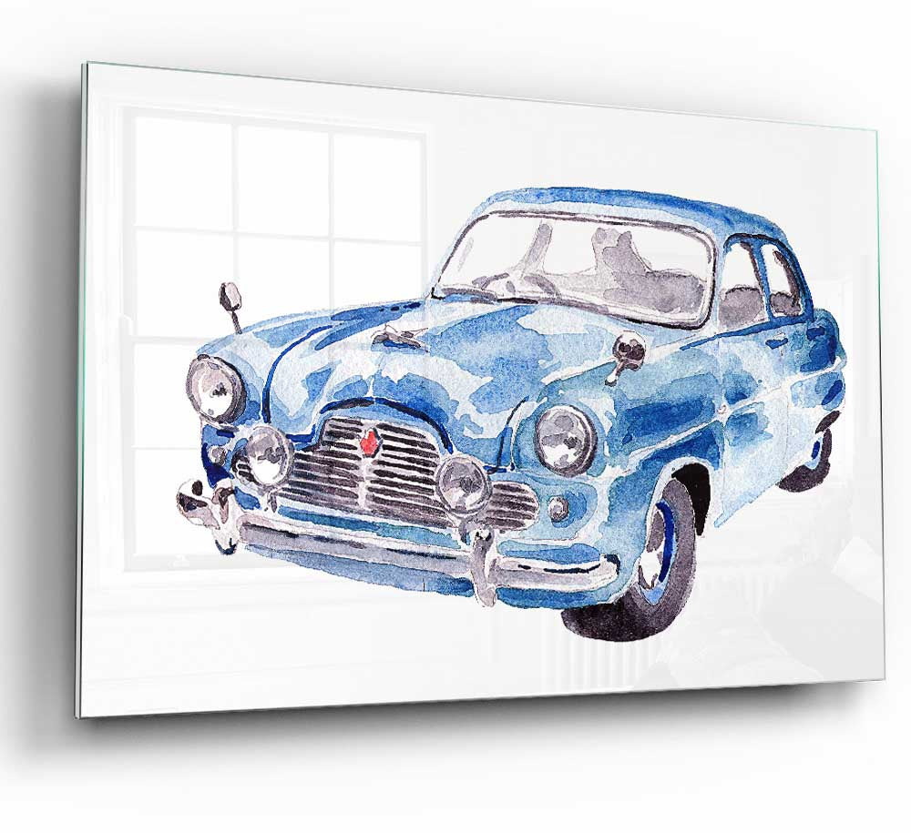 American Classic 4 glass print featuring modern design and vibrant colors, perfect for enhancing room decor.