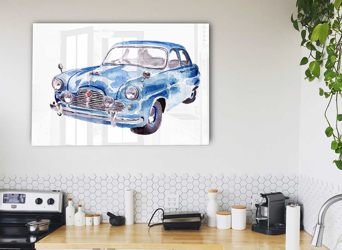 American Classic 4 glass print featuring modern design and vibrant colors, perfect for enhancing room decor.