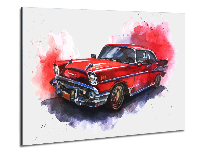 American Classic 7 artwork printed on brushed aluminium dibond, showcasing vibrant colors and a modern design.