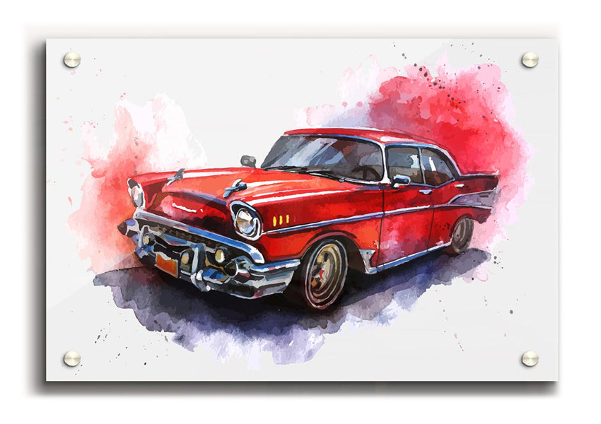 American Classic 7 acrylic print on 5mm thick glass, showcasing vibrant colors and modern design.