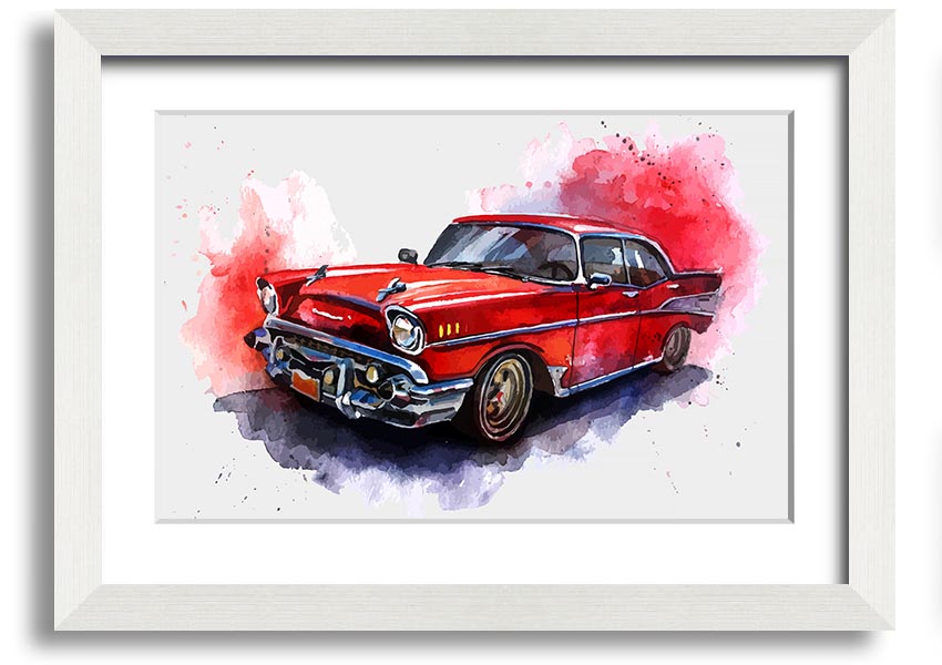 American Classic 7 framed print showcasing elegant design and multiple frame color options, handmade in the UK.