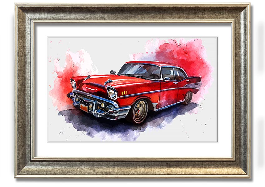 American Classic 7 framed print showcasing elegant design and multiple frame color options, handmade in the UK.