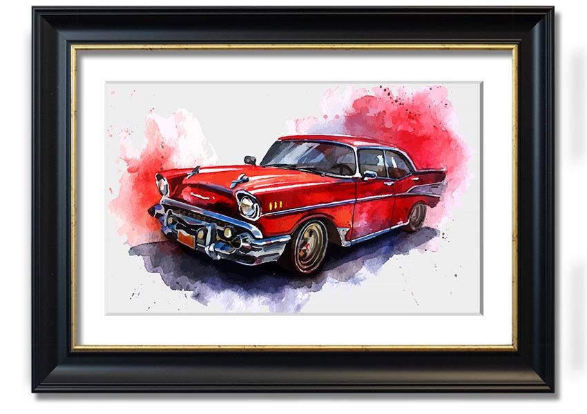 American Classic 7 framed print showcasing elegant design and multiple frame color options, handmade in the UK.