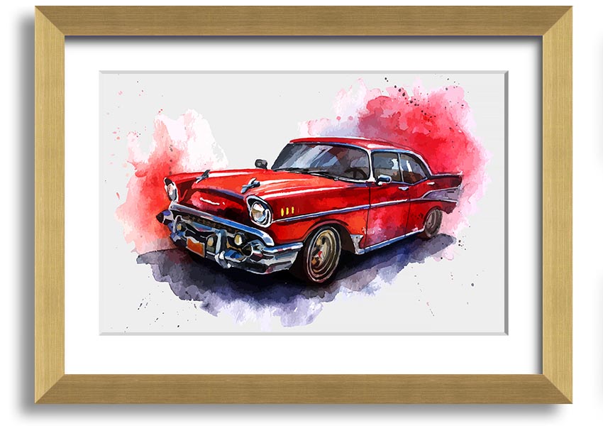 American Classic 7 framed print showcasing elegant design and multiple frame color options, handmade in the UK.