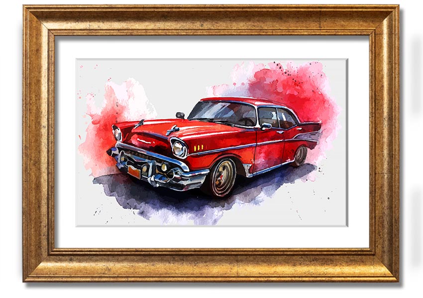 American Classic 7 framed print showcasing elegant design and multiple frame color options, handmade in the UK.