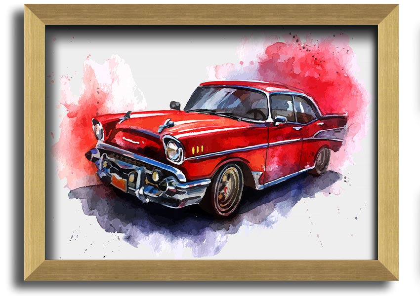 American Classic 7 framed print showcasing elegant design and multiple frame color options, handmade in the UK.