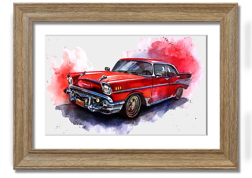 American Classic 7 framed print showcasing elegant design and multiple frame color options, handmade in the UK.