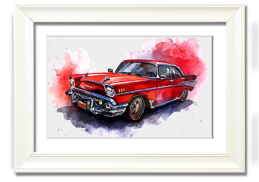 American Classic 7 framed print showcasing elegant design and multiple frame color options, handmade in the UK.