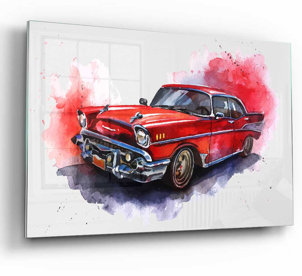 American Classic 7 glass print featuring modern design and vibrant colors, perfect for home decor.