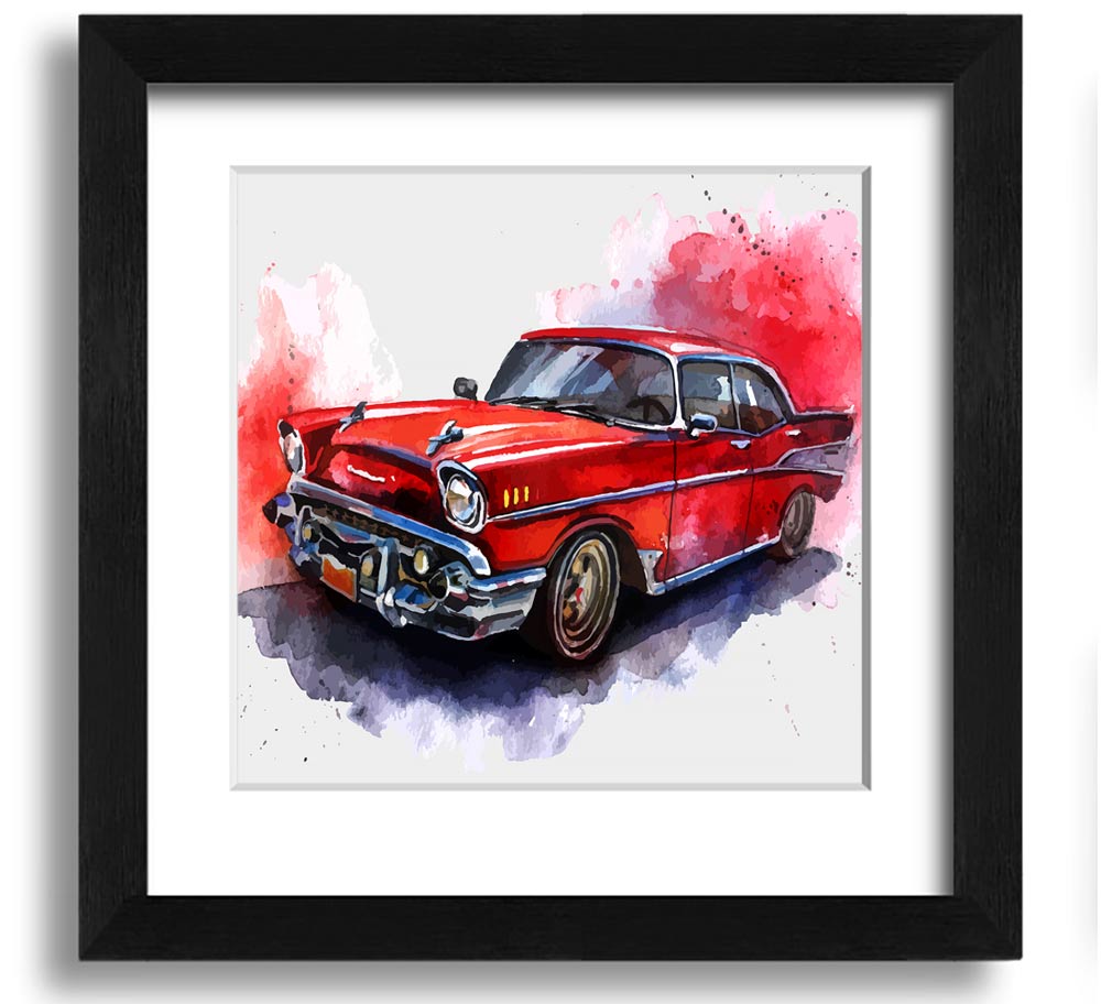 American Classic 7 Square Framed Print in various frame colors, showcasing elegant design and handmade craftsmanship.