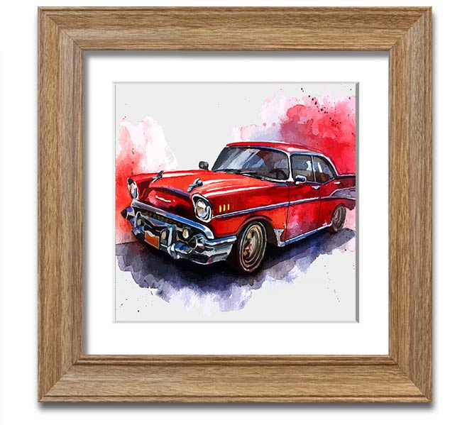 American Classic 7 Square Framed Print in various frame colors, showcasing elegant design and handmade craftsmanship.