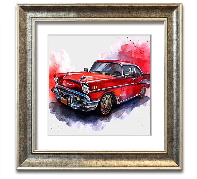 American Classic 7 Square Framed Print in various frame colors, showcasing elegant design and handmade craftsmanship.