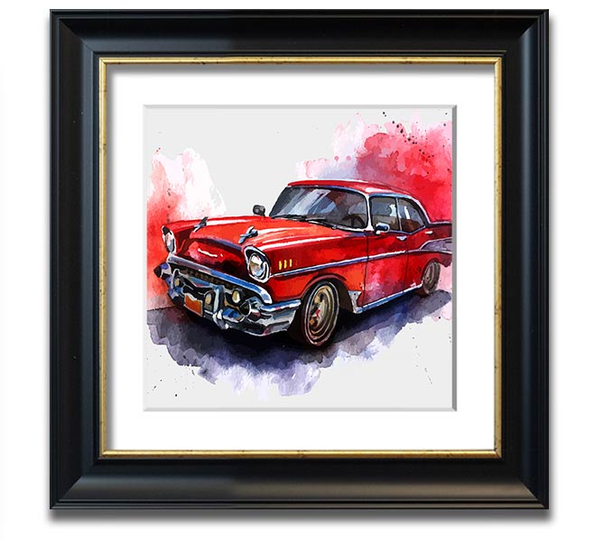 American Classic 7 Square Framed Print in various frame colors, showcasing elegant design and handmade craftsmanship.