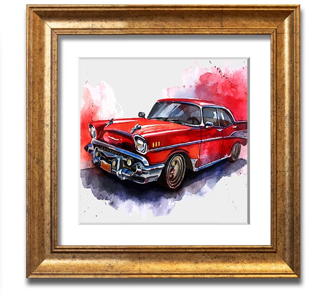 American Classic 7 Square Framed Print in various frame colors, showcasing elegant design and handmade craftsmanship.