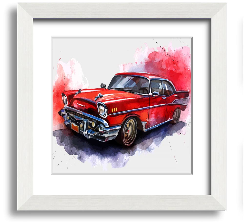 American Classic 7 Square Framed Print in various frame colors, showcasing elegant design and handmade craftsmanship.