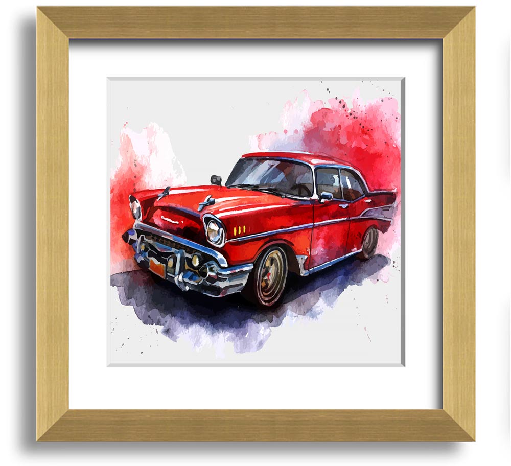 American Classic 7 Square Framed Print in various frame colors, showcasing elegant design and handmade craftsmanship.