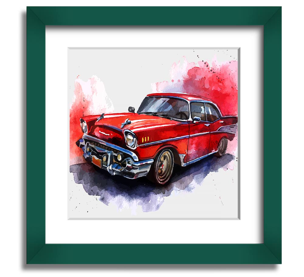 American Classic 7 Square Framed Print in various frame colors, showcasing elegant design and handmade craftsmanship.