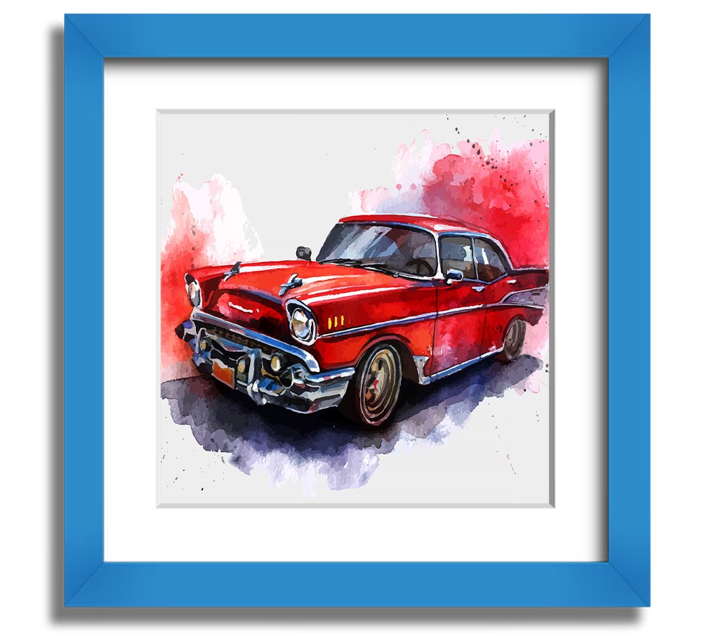 American Classic 7 Square Framed Print in various frame colors, showcasing elegant design and handmade craftsmanship.