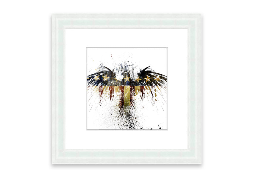 American Eagle 1 framed print in multiple frame colors, showcasing a majestic eagle design, ready to hang.