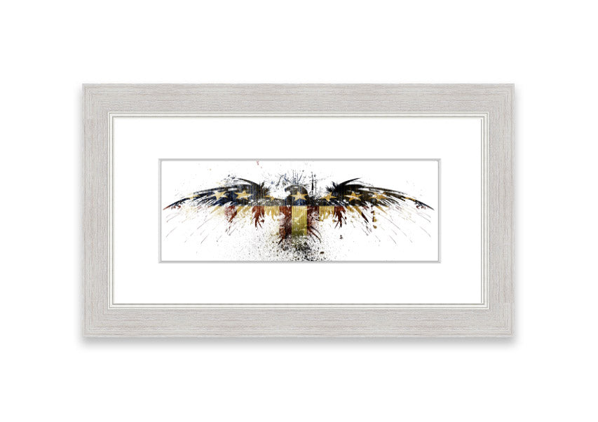 American Eagle 1 framed print in multiple frame colors, showcasing a majestic eagle design, ready to hang.