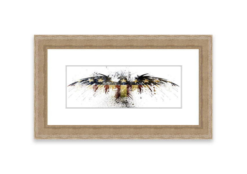 American Eagle 1 framed print in multiple frame colors, showcasing a majestic eagle design, ready to hang.