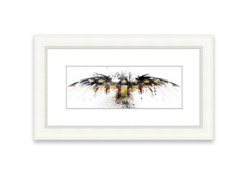 American Eagle 1 framed print in multiple frame colors, showcasing a majestic eagle design, ready to hang.