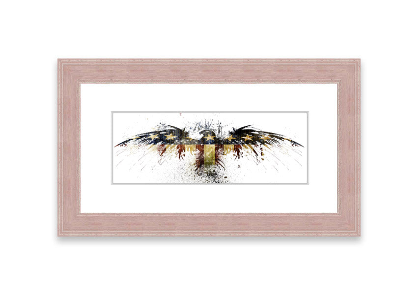 American Eagle 1 framed print in multiple frame colors, showcasing a majestic eagle design, ready to hang.