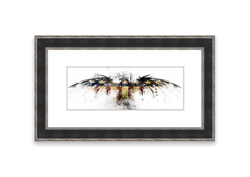 American Eagle 1 framed print in multiple frame colors, showcasing a majestic eagle design, ready to hang.