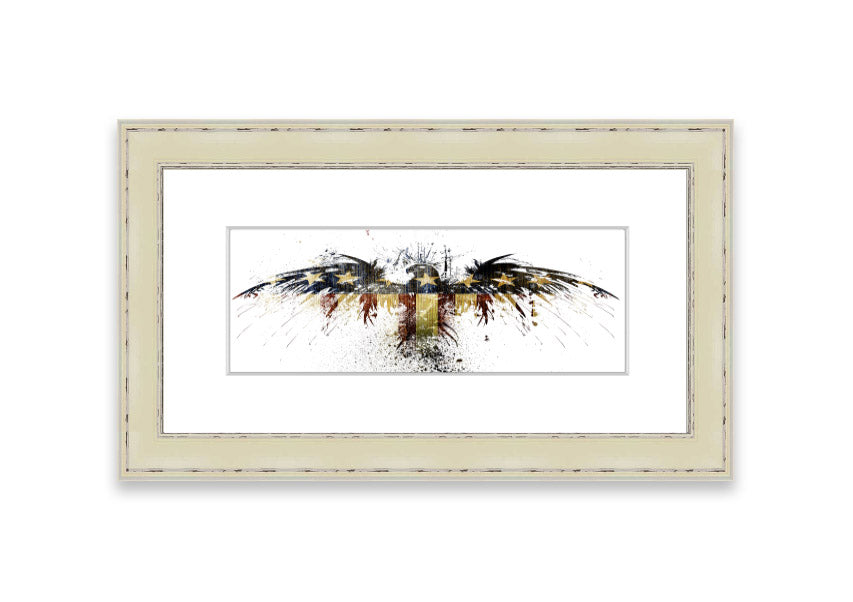 American Eagle 1 framed print in multiple frame colors, showcasing a majestic eagle design, ready to hang.