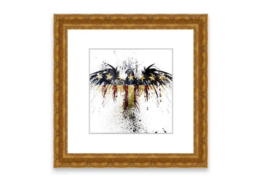 American Eagle 2 Cornwall framed print showcasing a majestic eagle in a beautifully crafted frame, available in various colors.